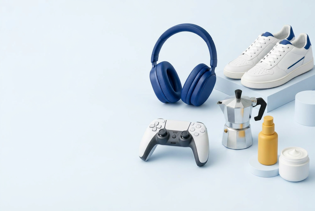 Fone de ouvido, tênis, controle de videogame, cafeteira e produtos de beleza: achados para todos os interesses